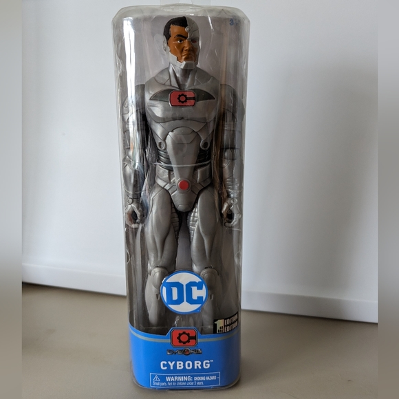 New DC Spin Master Cyborg Figure 12" 1st Edition In Package Universe Silver Toy - Picture 7 of 11